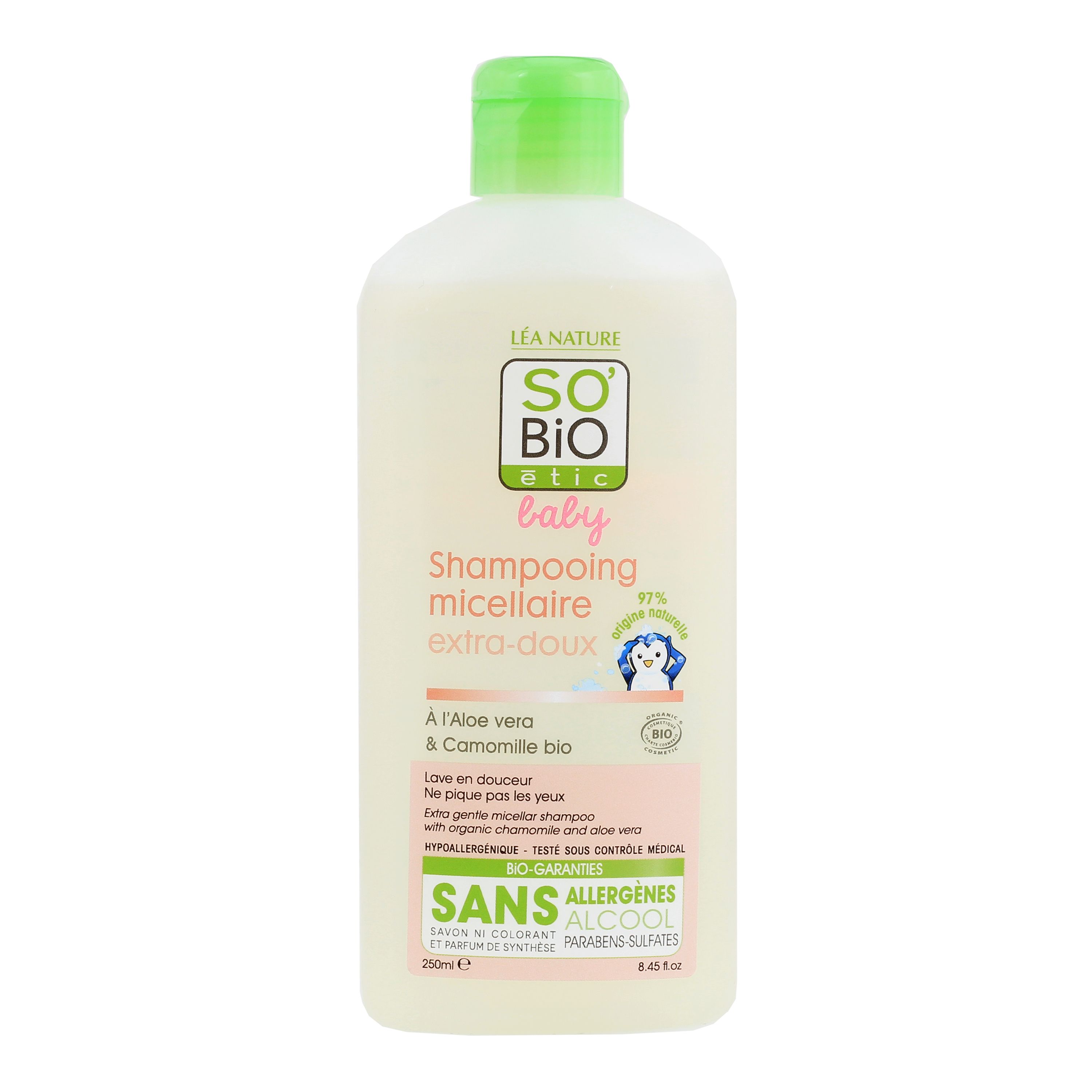 SO'BIO ETIC BABY micelinis plaukų šampūnas 250 ml