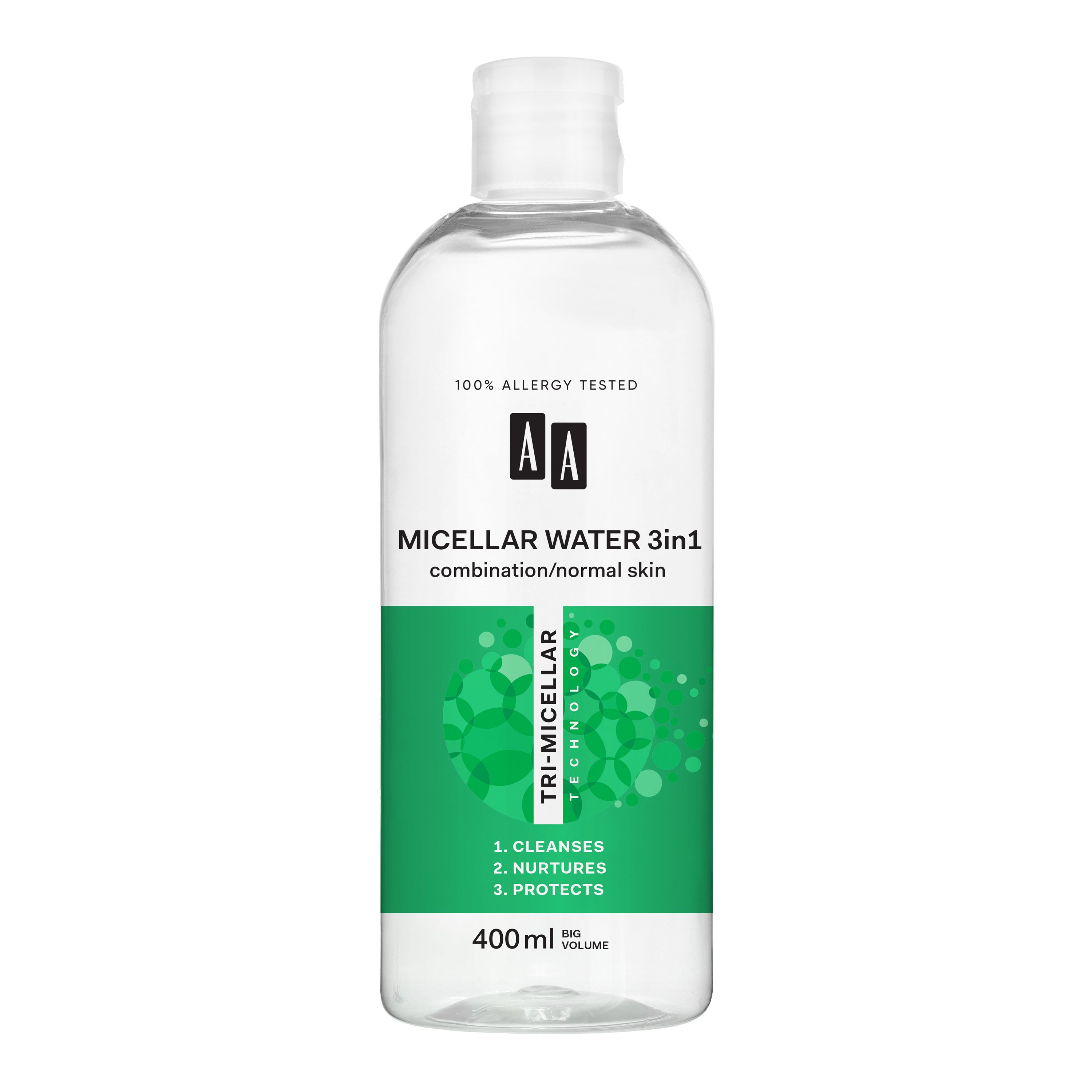 AA TRI - MICELLAR TECHNOLOGY 3 IN 1 micelinis vanduo 400 ml 