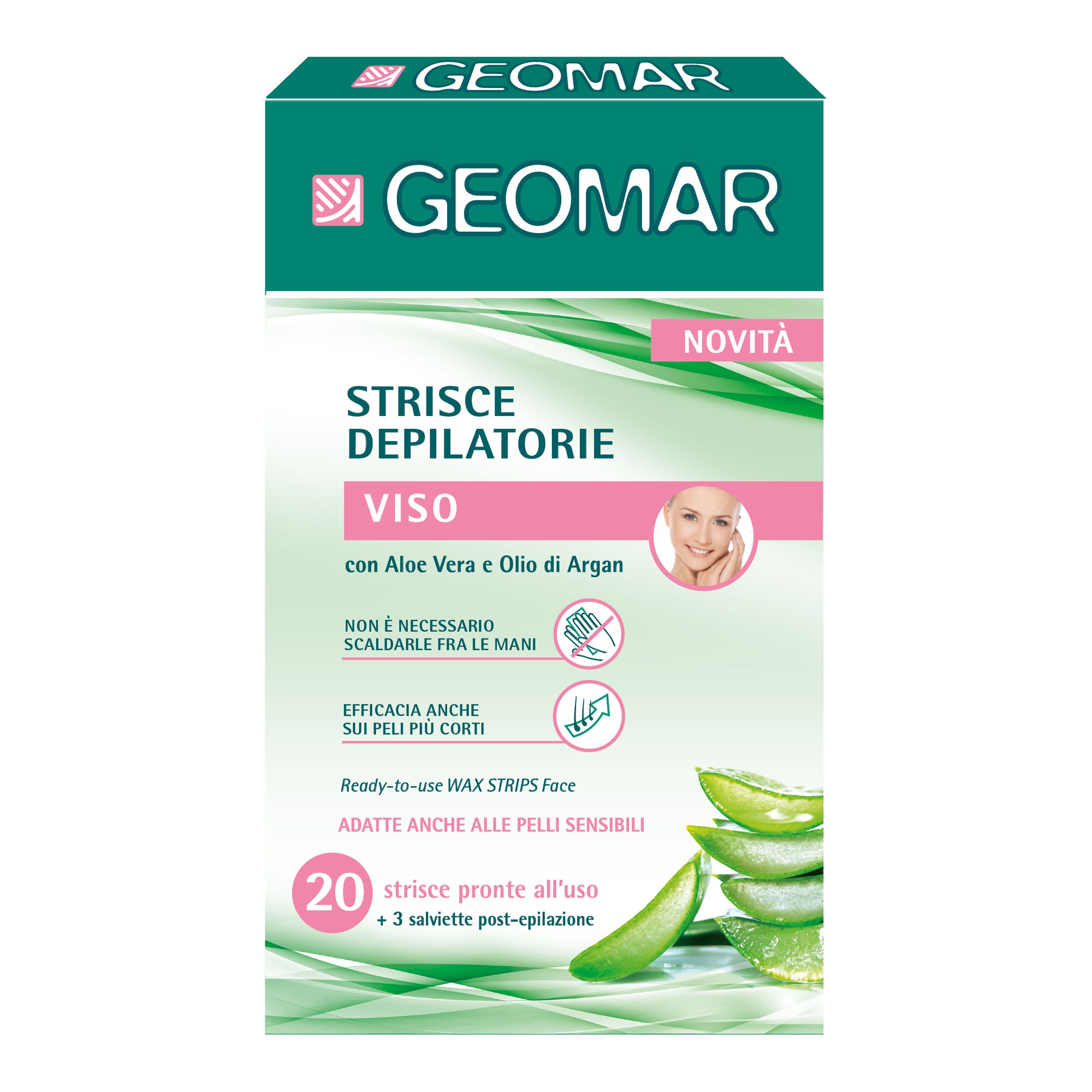 GEOMAR VISO veido depiliacinės juostelės (20 vnt.)
