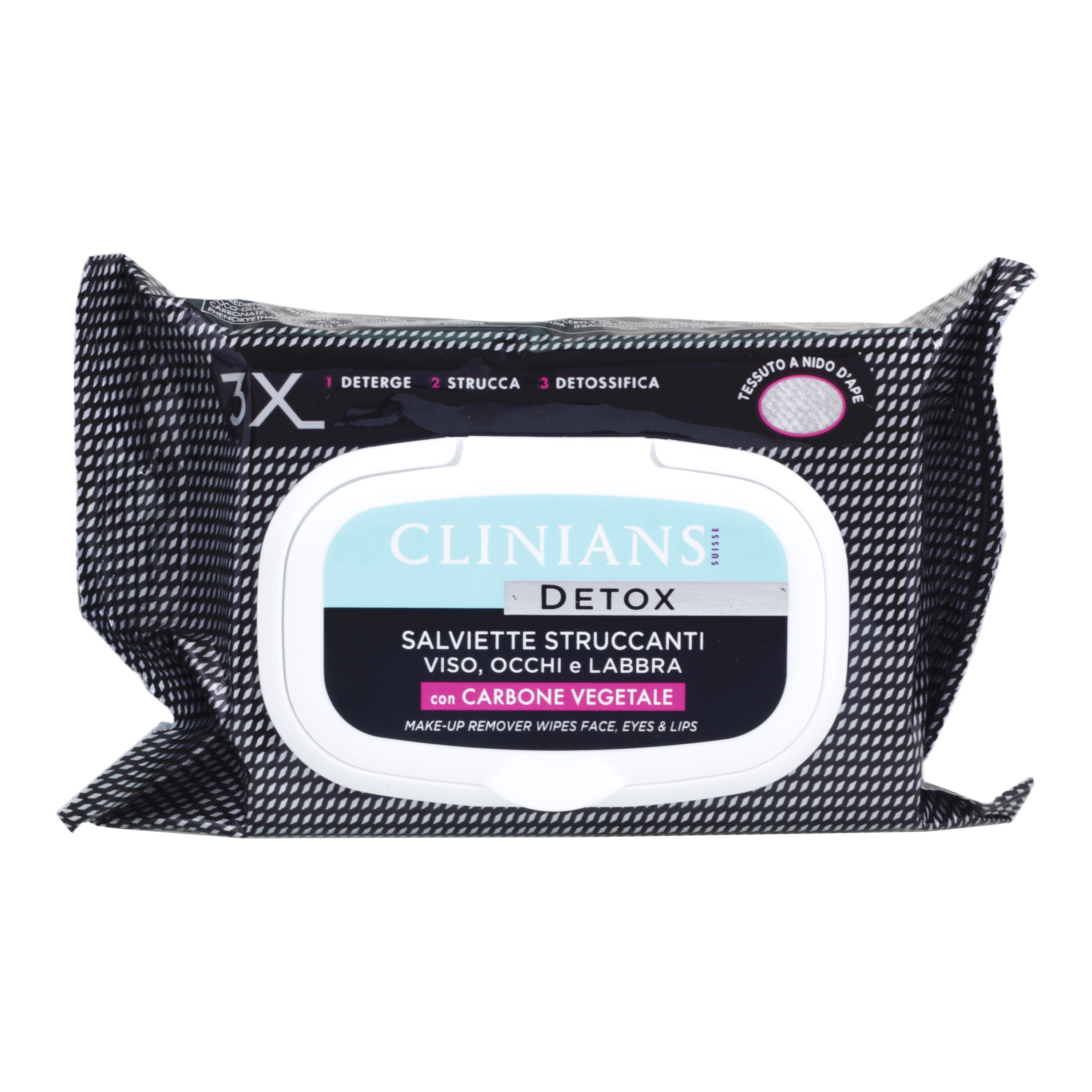 CLINIANS DETOX drėgnos servetėlės (25 vnt.) 
