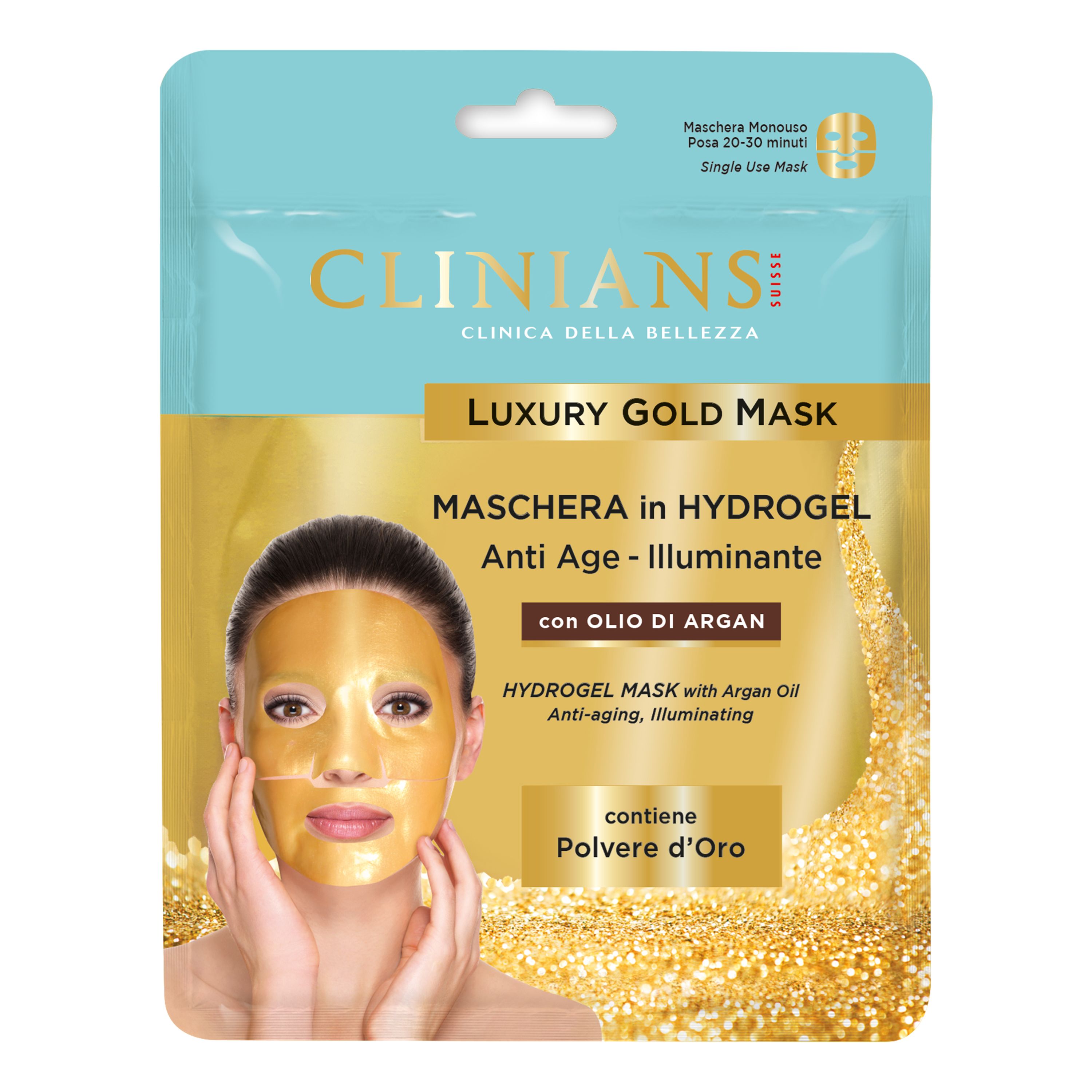 CLINIANS LUXURY GOLD veido kaukė 25 g