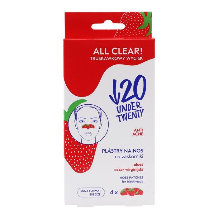 UNDER20 ANTI ACNE nosies porų valymo juostelės (4 vnt.)