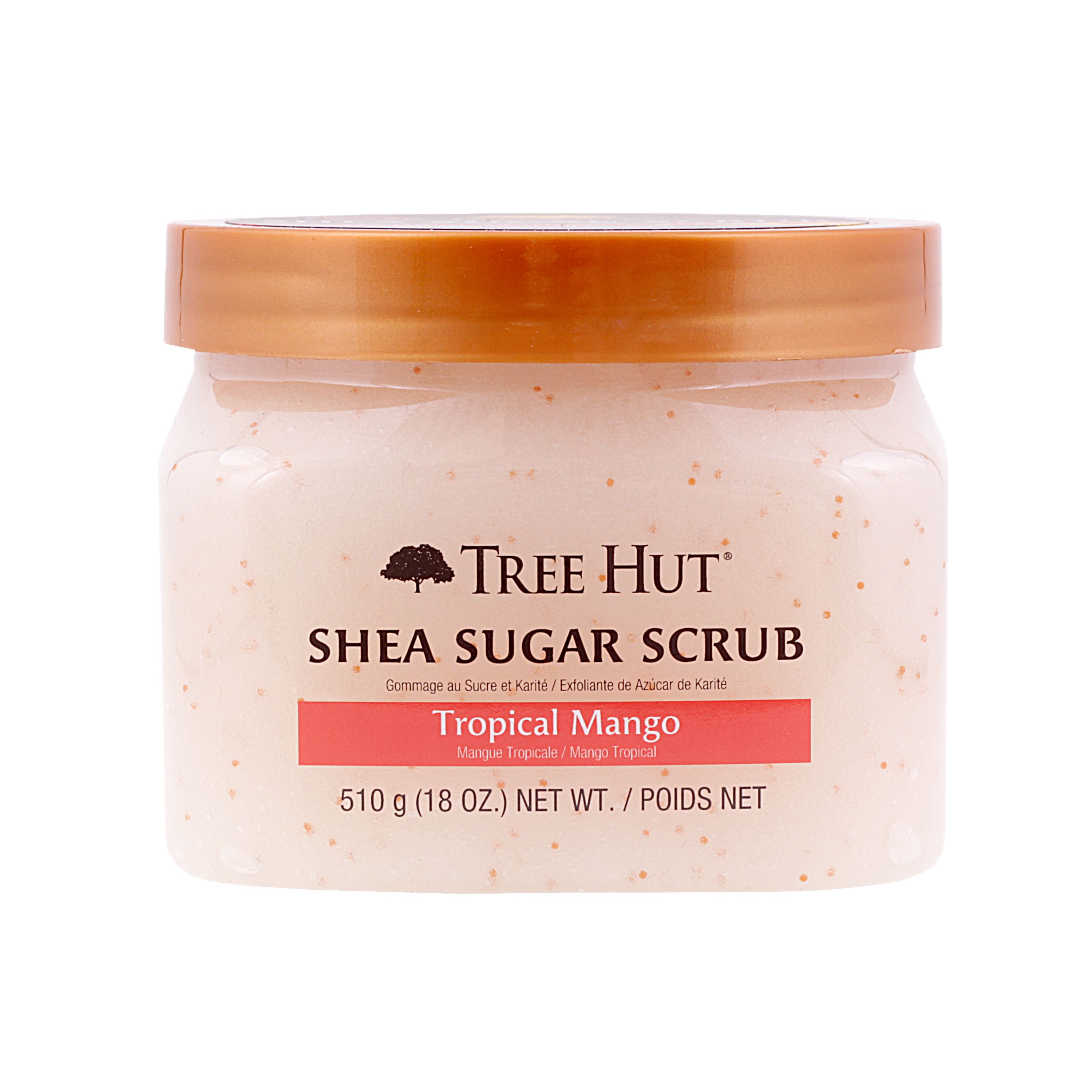 TREE HUT SHEA SUGAR TROPICAL MANGO kūno šveitiklis, 510 g