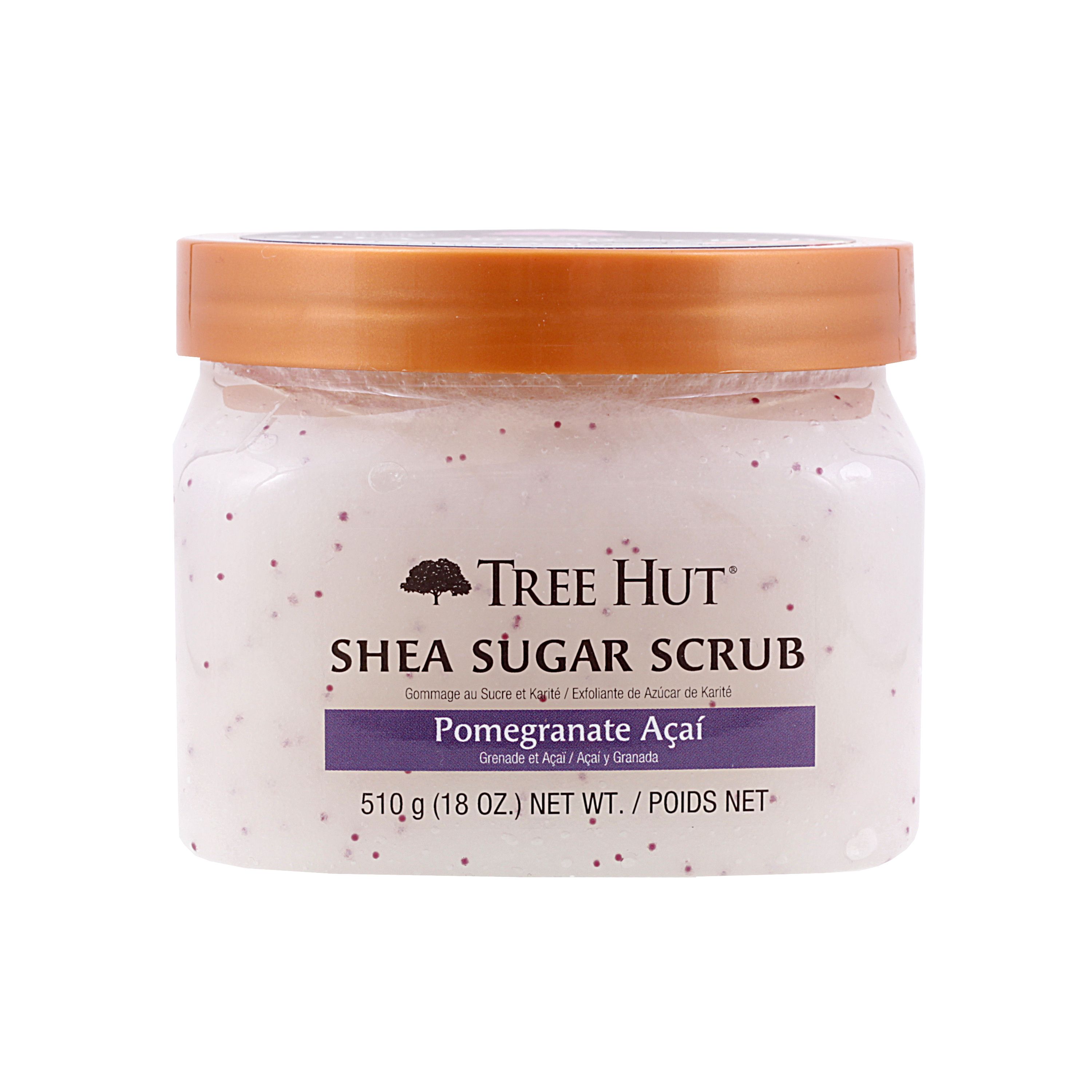 TREE HUT SHEA SUGAR POMEGRANATE ACAI kūno šveitiklis, 510 g
