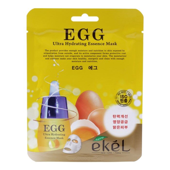 EKEL ULTRA HYDRATING EGG veido kaukė su kiaušinio tryniu