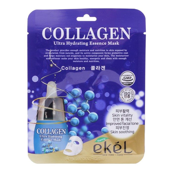 EKEL ULTRA HYDRATING COLLAGEN veido kaukė su kolagenu, 25 ml