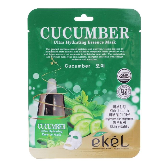 EKEL ULTRA HYDRATING CUCUMBER veido kaukė su agurkų ekstraktu, 25 ml