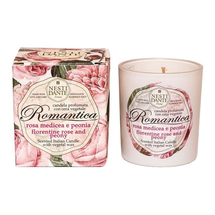 NESTI DANTE ROMANTICA FLORENTINE ROSE & PEONY kvapni žvakė, 160 g