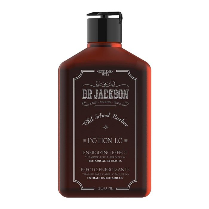 DR JACKSON POTION 1.0 plaukų šampūnas ir kūno prausiklis vyrams, 200 ml