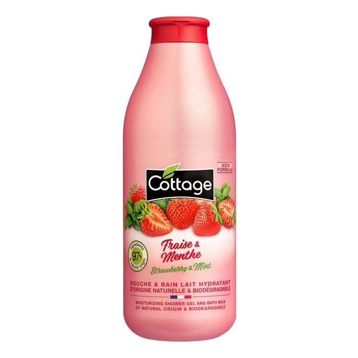 COTTAGE FRAISE & MENTHE dušo želė ir vonios pienelis, 750 ml