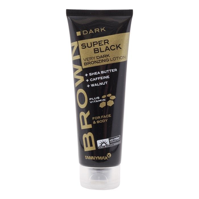 TANNYMAXX SUPER BLACK VERY DARK veido ir kūno losjonas skatinantis įdegį, 125 ml