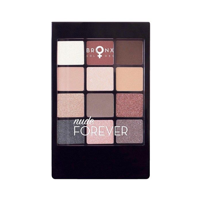 BRONX COLORS NUDE FOREVER akių vokų šešėlių paletė, 12 g (Nude Forever)