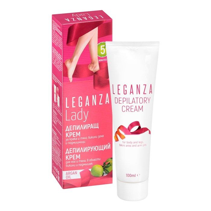 LEGANZA LADY ARGAN OIL depiliacinis kūno kremas, 100 ml