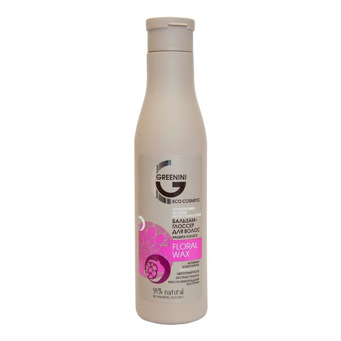 GREENINI FLORAL WAX PROTECTION & SHINE plaukų balzamas, 250 ml