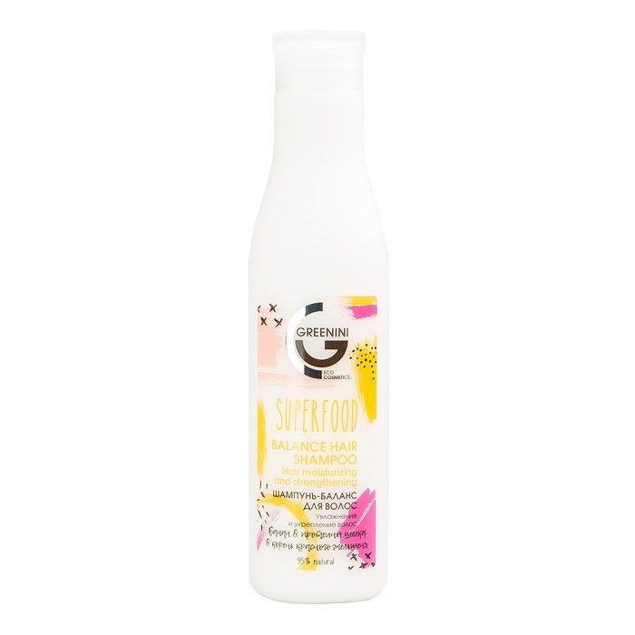 GREENINI SUPERFOOD BALANCE plaukų šampūnas, 250 ml