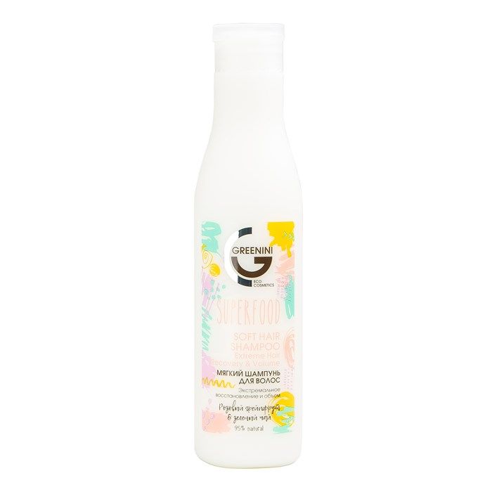 GREENINI SUPERFOOD SOFT plaukų šampūnas, 250 ml