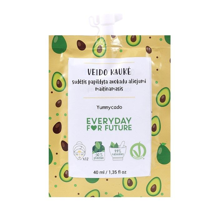 EVERYDAY FOR FUTURE YUMMYCADO maitinamoji veido kaukė, 40 ml