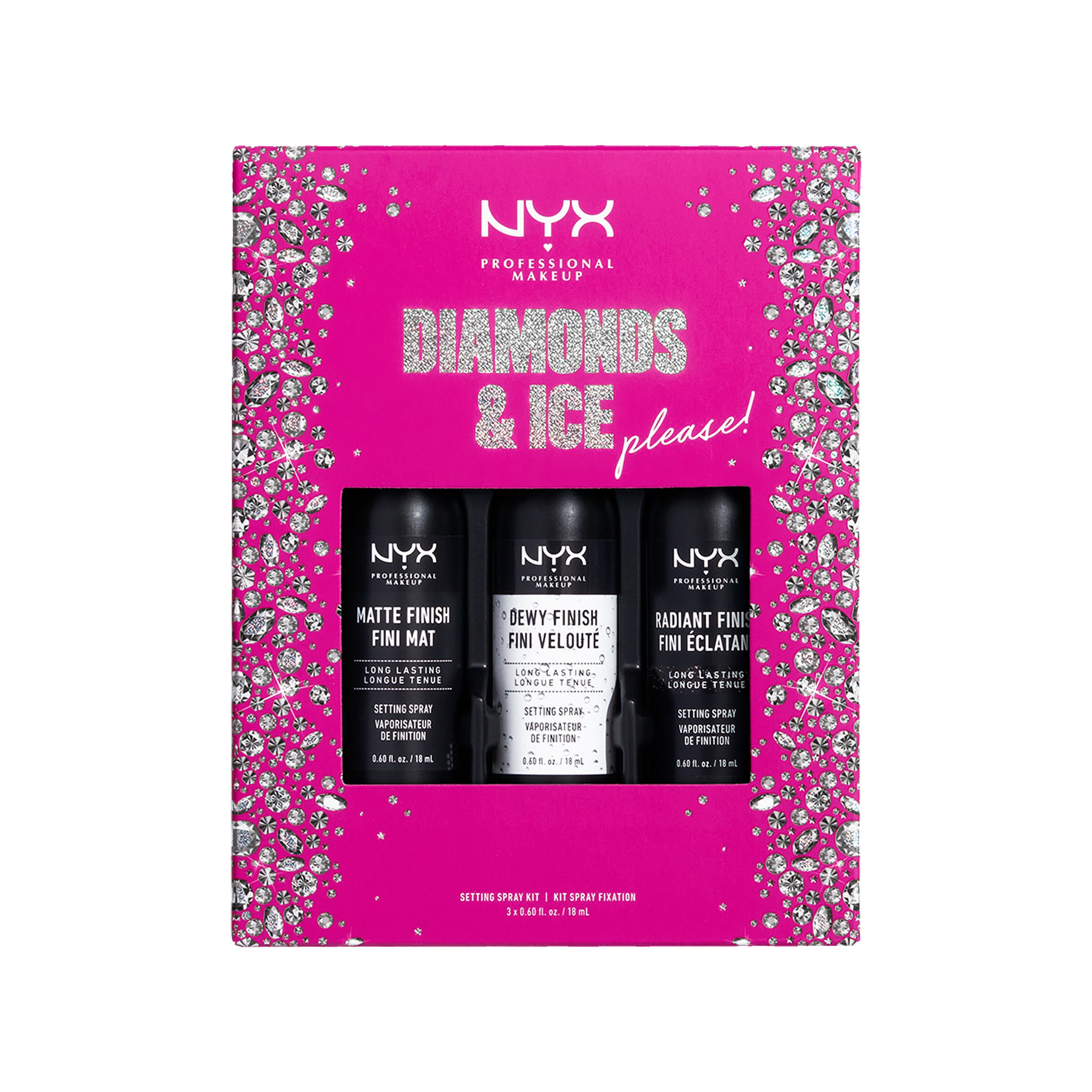 NYX PROFESSIONAL MAKEUP DIAMONDS & ICE PLEASE makiažo fiksatorių rinkinys