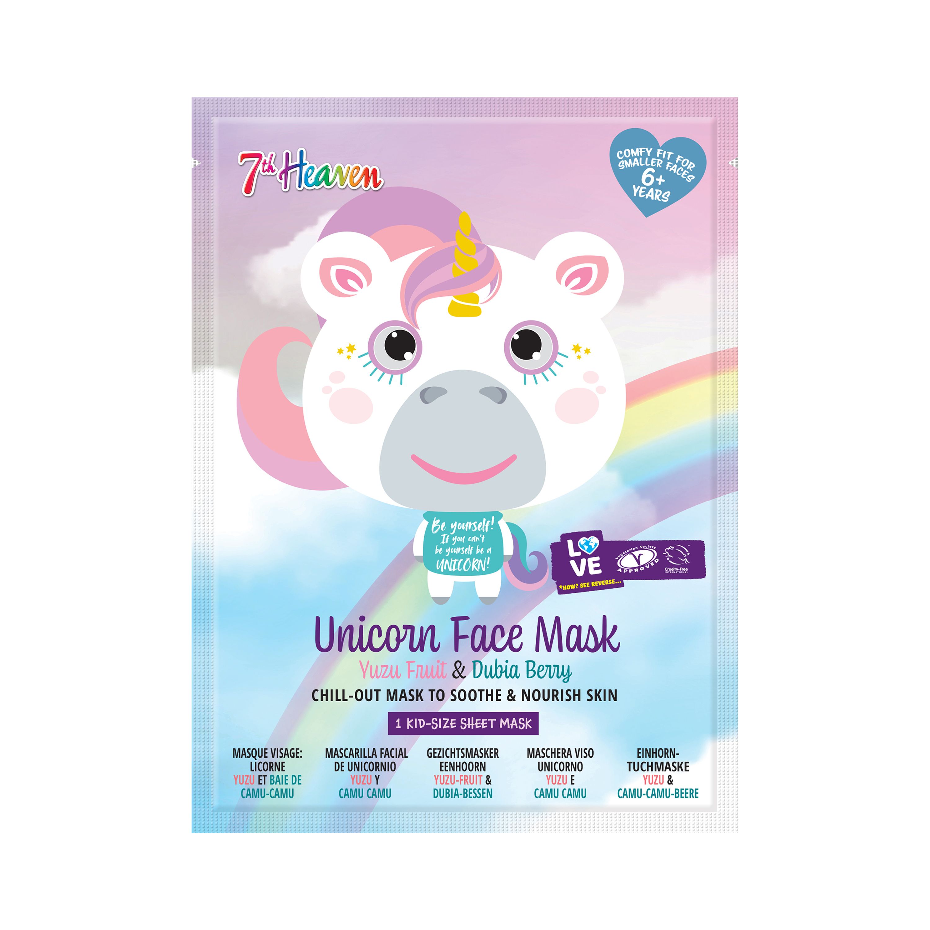 MONTAGNE JEUNESSE 7TH HEAVEN UNICORN vaikų veido kaukė