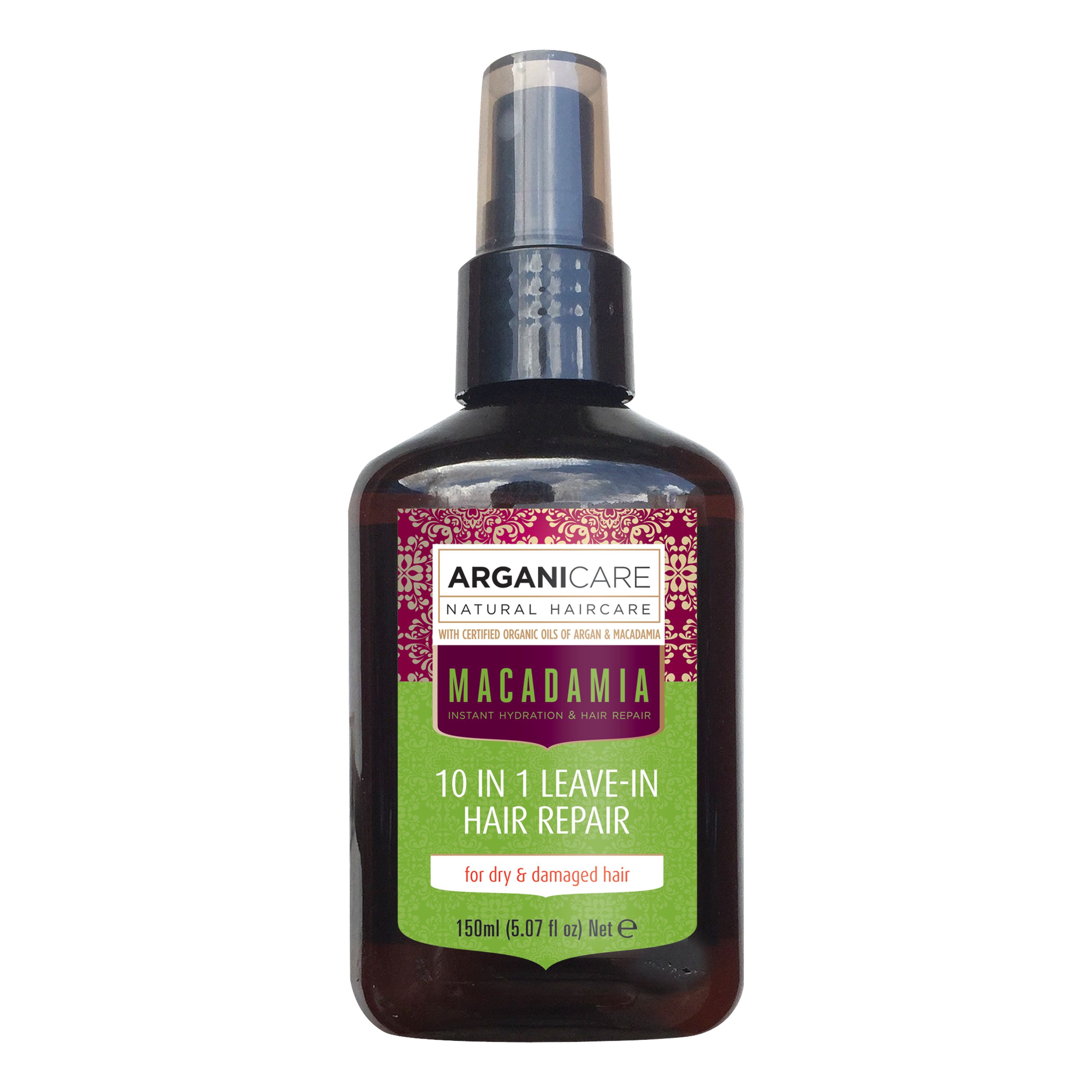 ARGANICARE MACADAMIA 10 IN 1 LEAVE-IN REPAIR plaukų purškiklis
