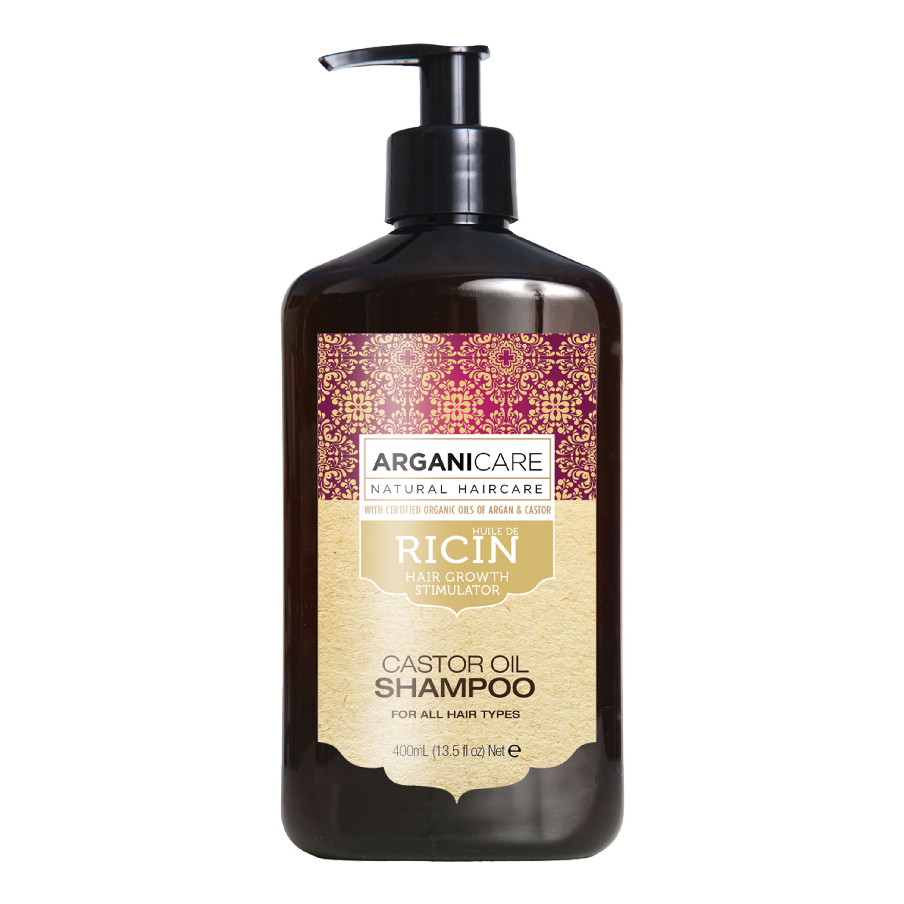 ARGANICARE CASTOR OIL plaukų šampūnas