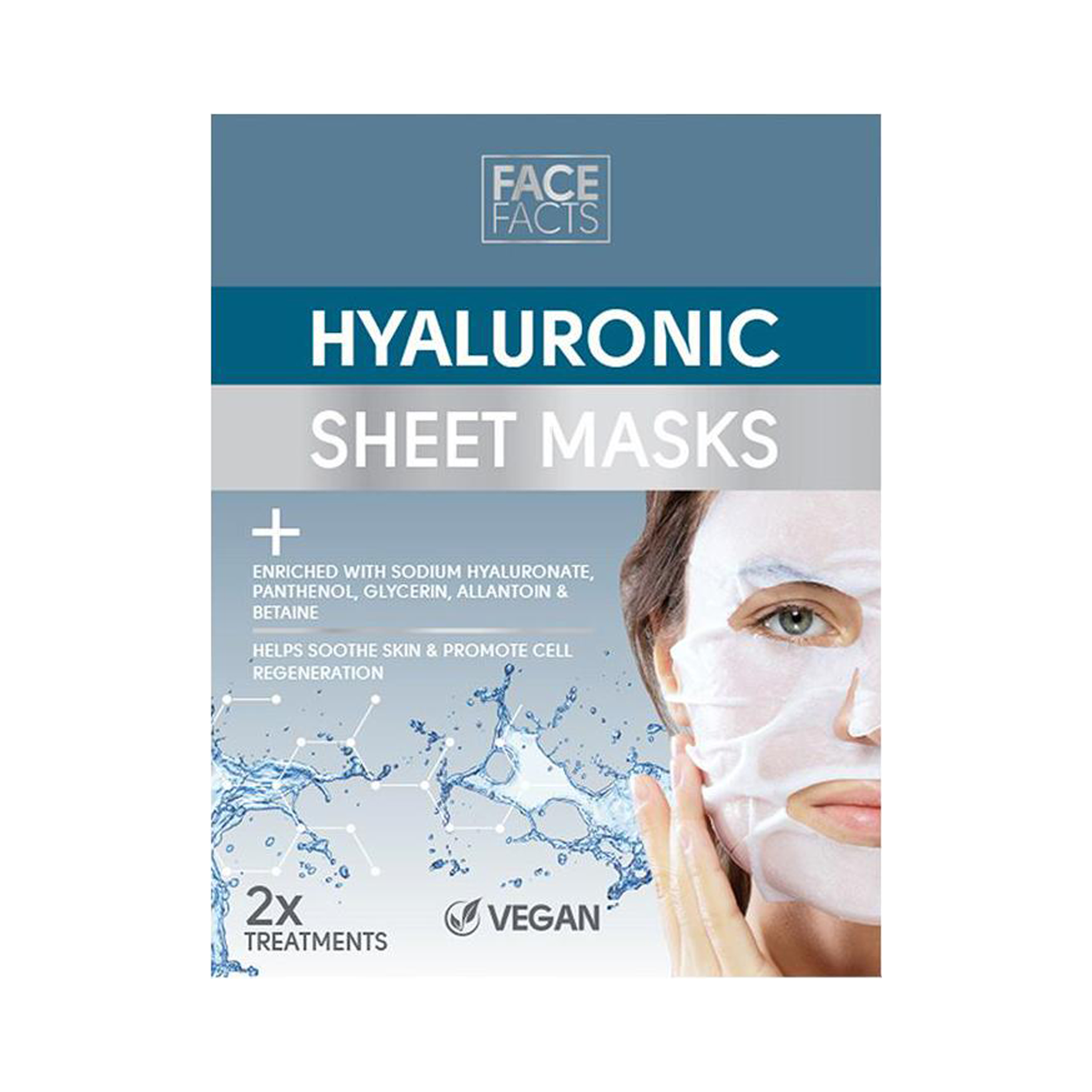 FACE FACTS HYALURONIC veido kaukės 