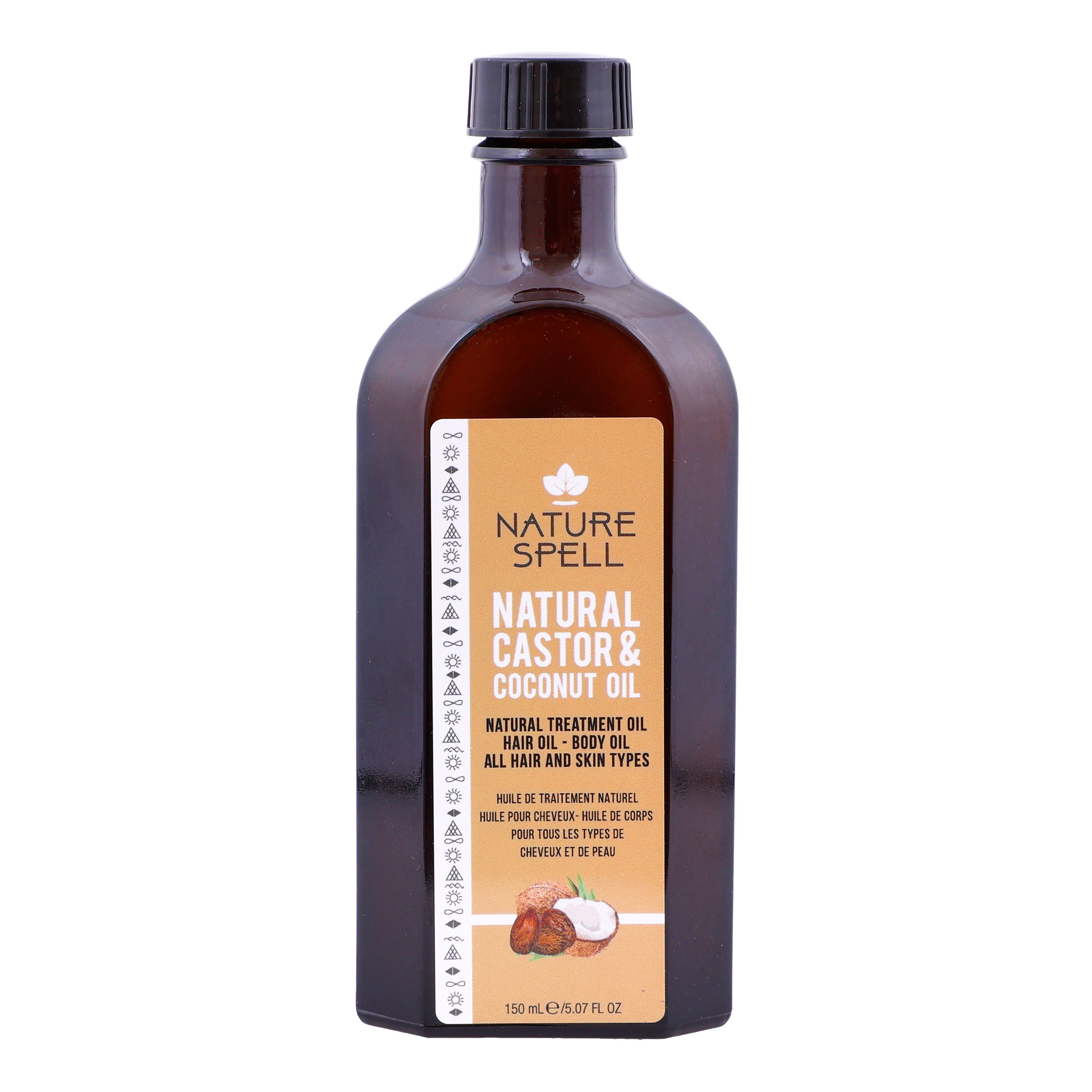 NATURE SPELL NATURAL CASTOR & COCONUT OIL plaukų ir kūno aliejus