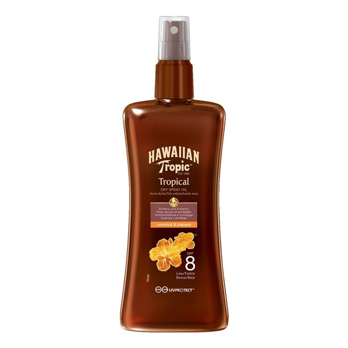 HAWAIIAN TROPIC PROTECTIVE SPF8 deginimosi sausasis aliejus, 200 ml