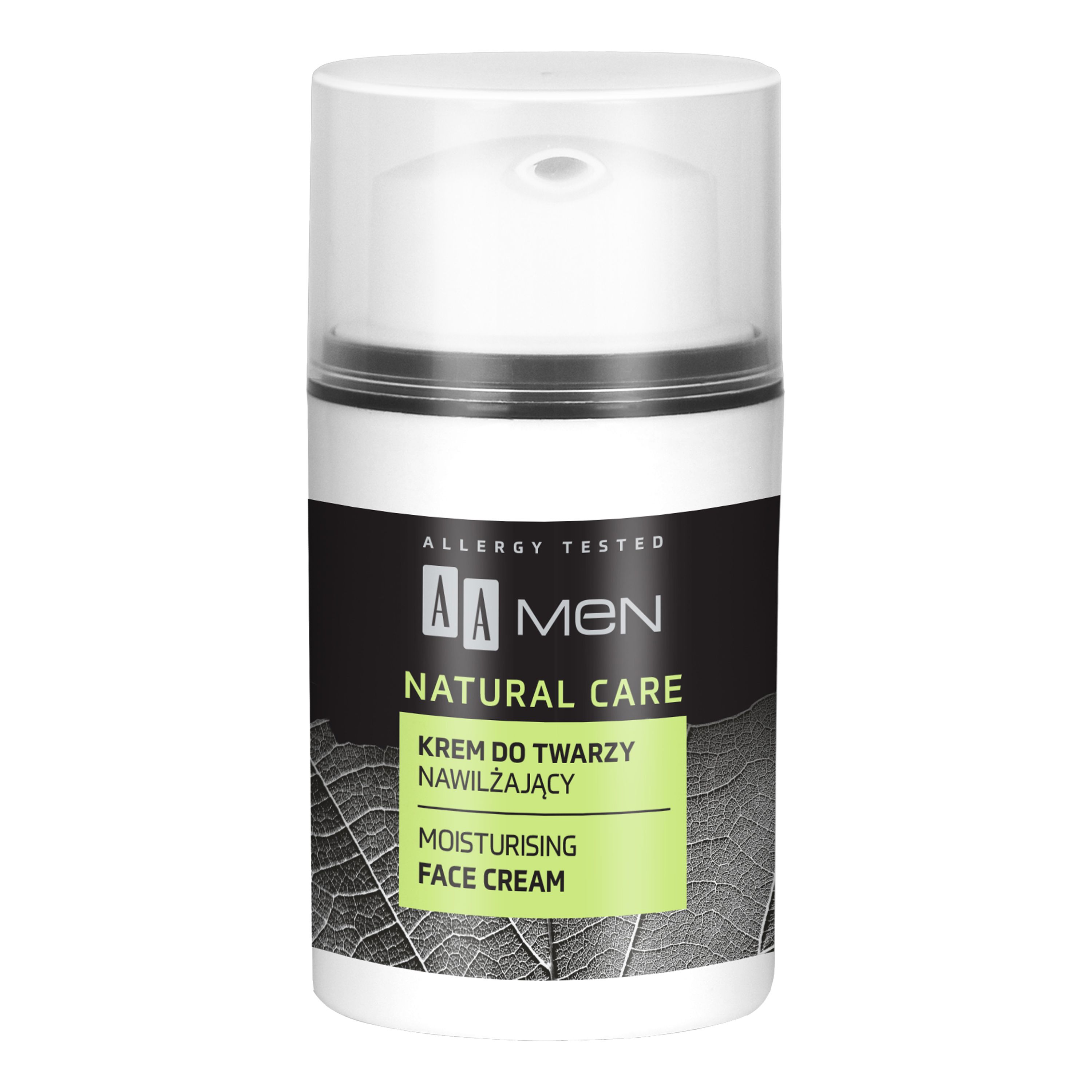 AA MEN NATURAL CARE MOISTURISING vyrų veido kremas