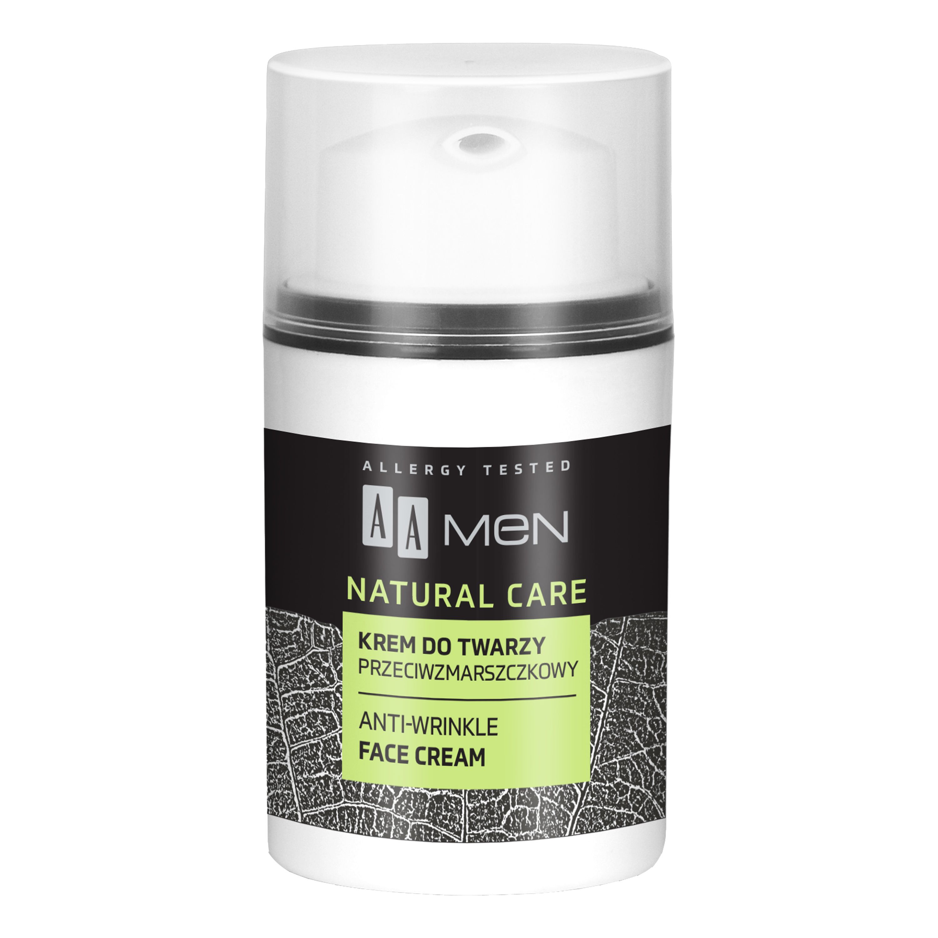 AA MEN NATURAL CARE ANTI-WRINKLE vyrų veido kremas
