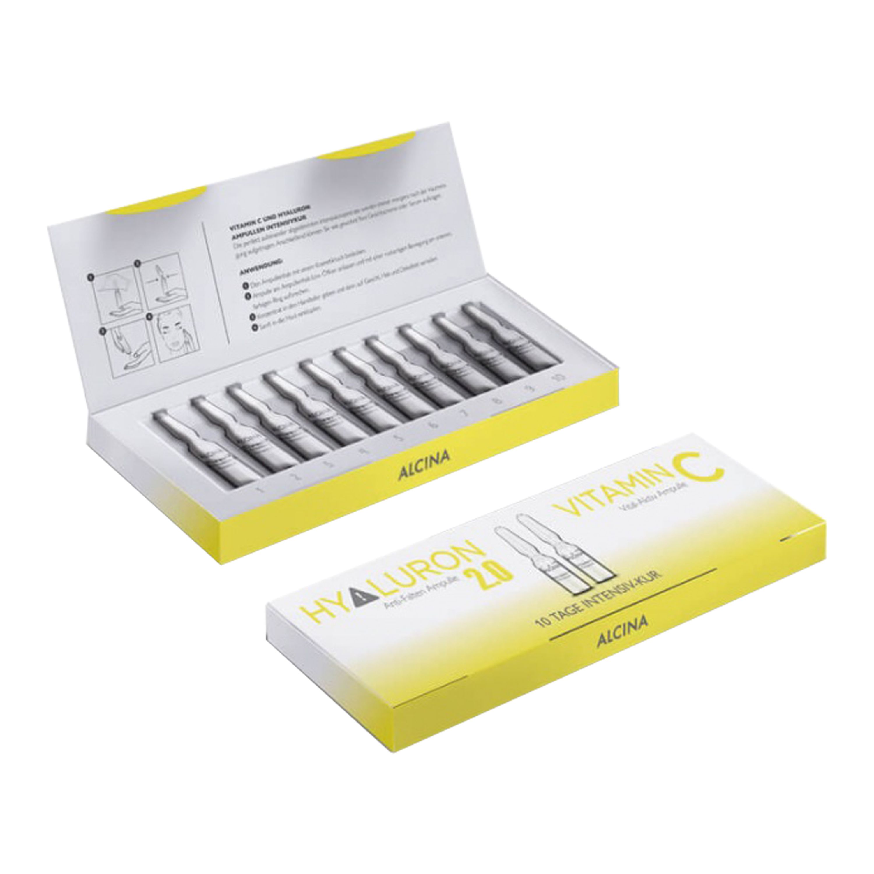 ALCINA HYALURON 2.0 & VITAMIN C veido odos ampulės