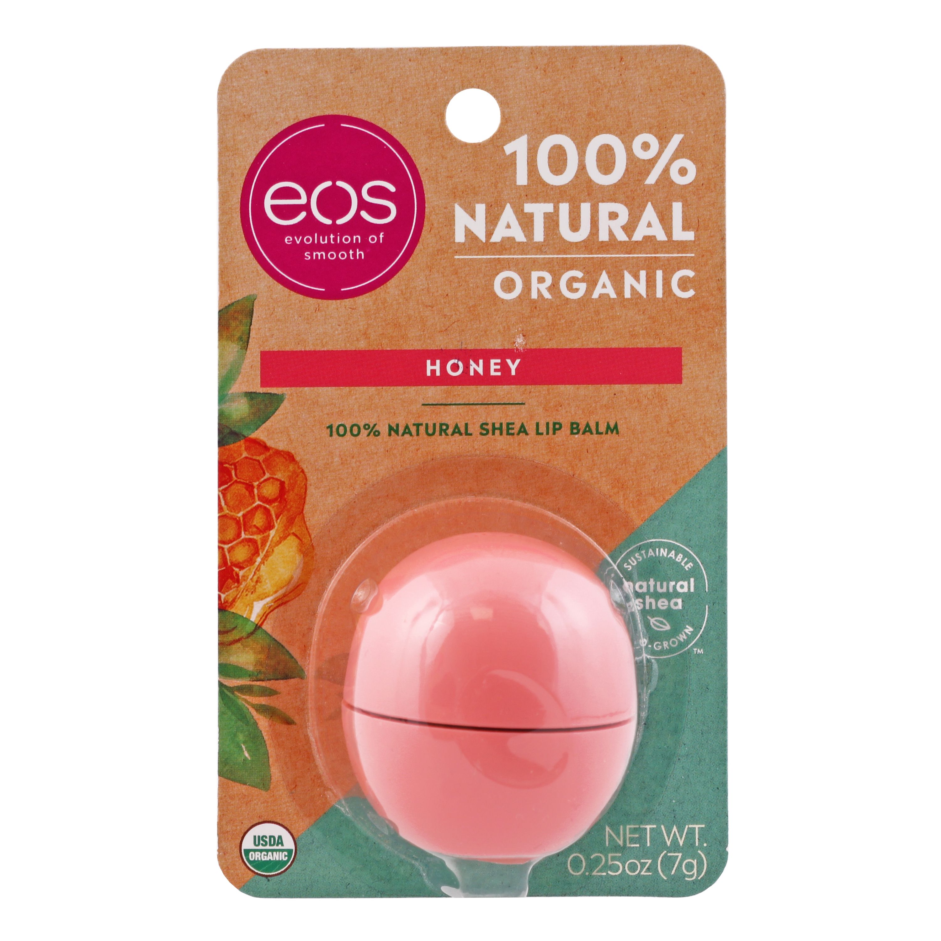 EOS 100% NATURAL ORGANIC HONEY lūpų balzamas