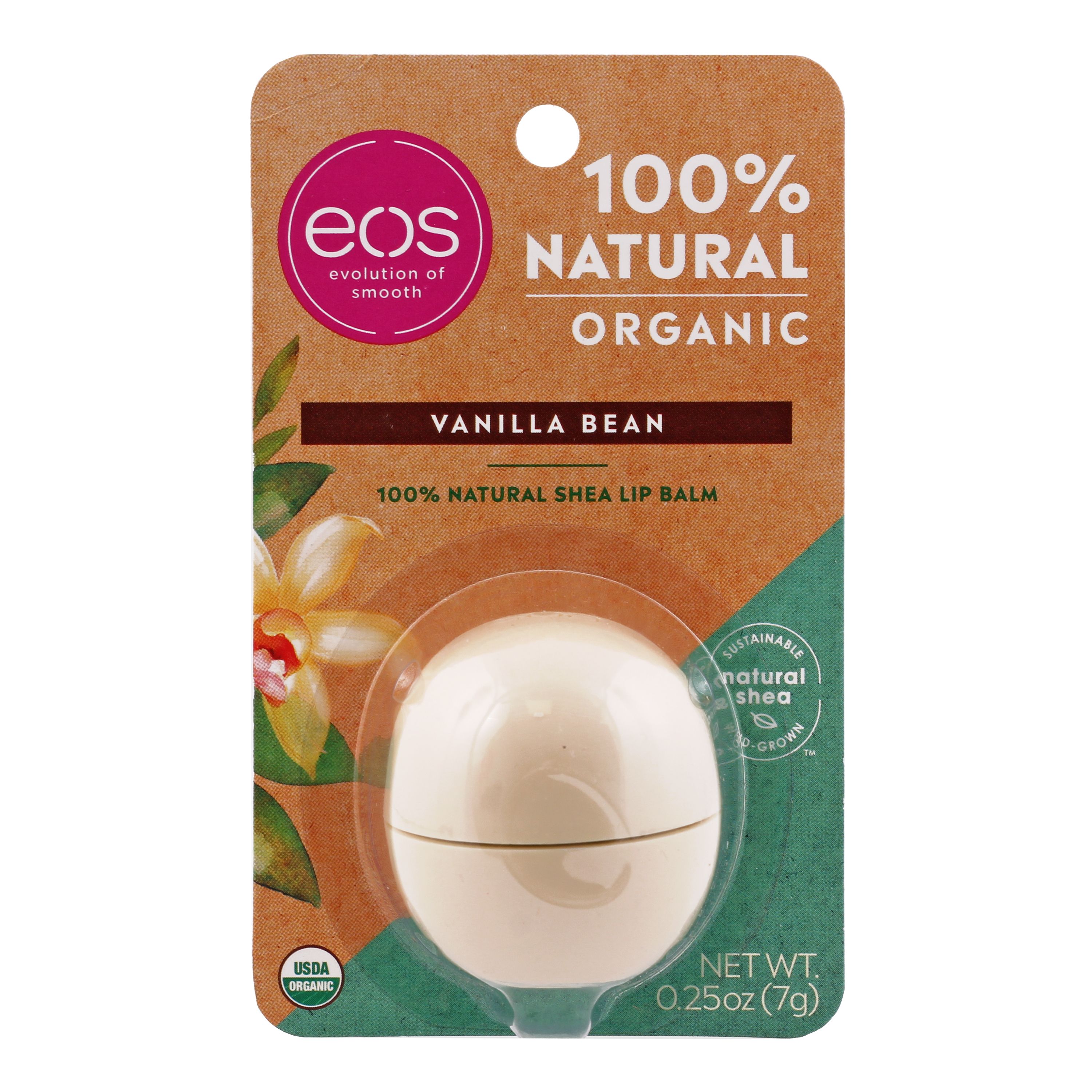EOS 100% NATURAL ORGANIC VANILLA BEAN lūpų balzamas