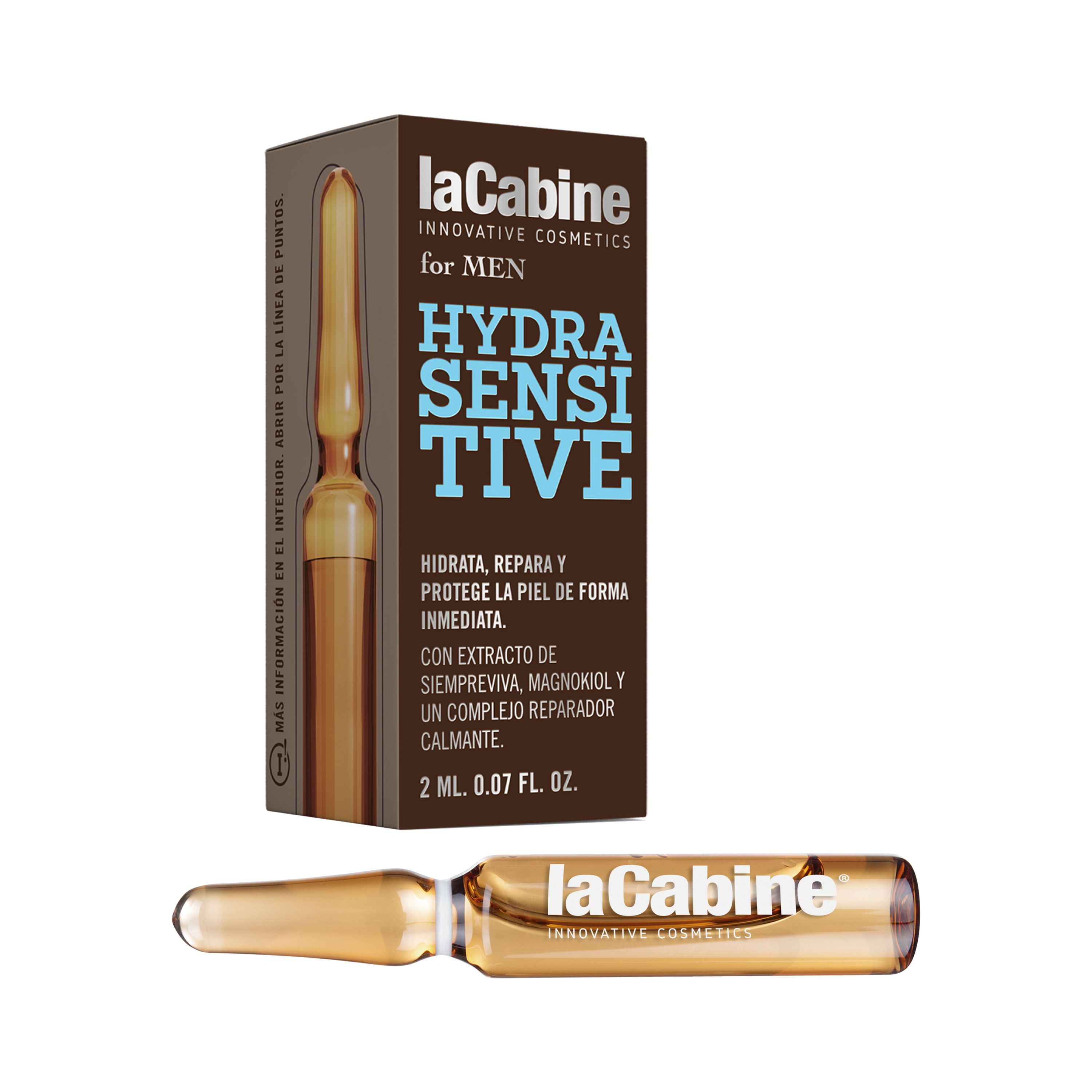LA CABINE FOR MEN HYDRA SENSITIVE vyrų veido skystis ampulėje