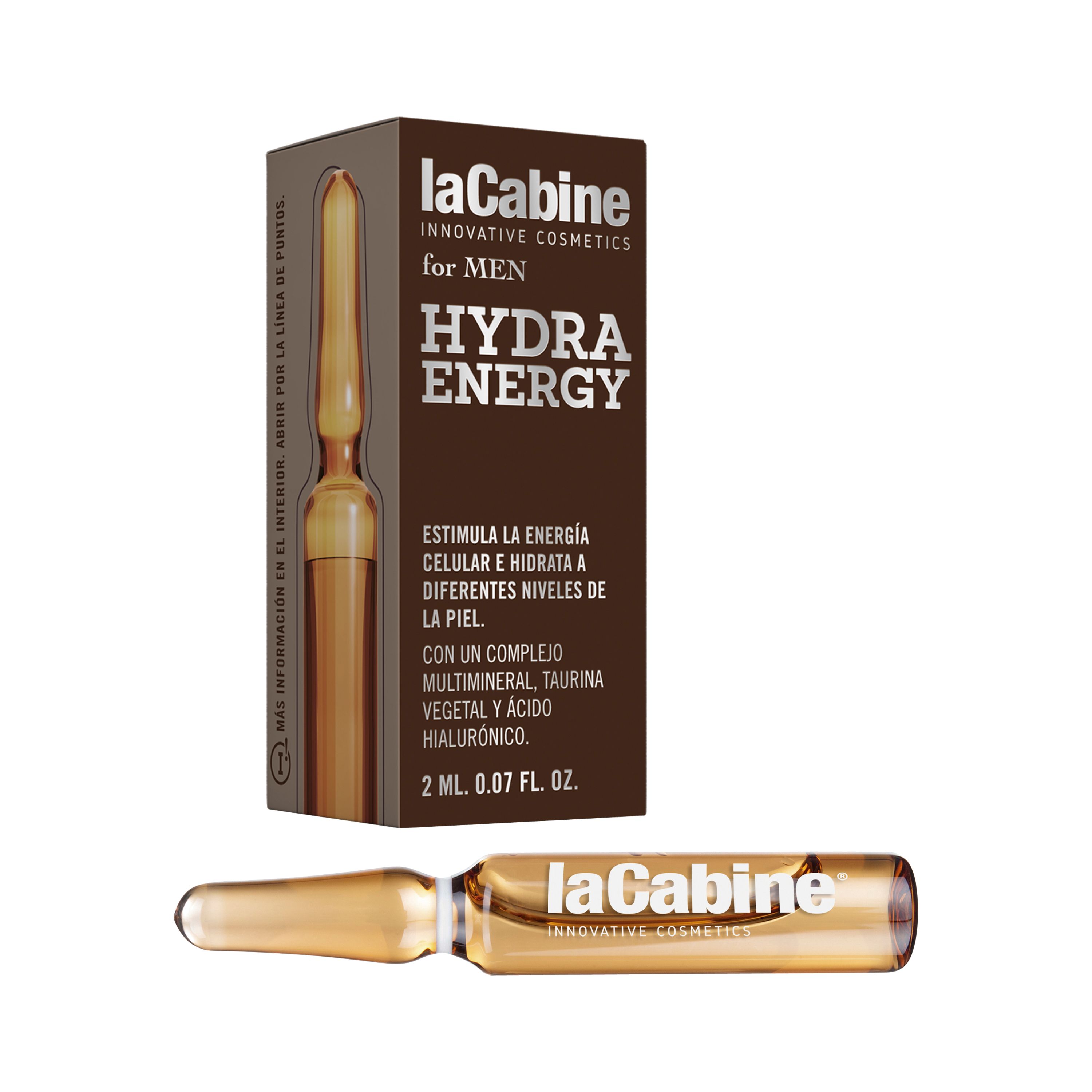 LA CABINE FOR MEN HYDRA ENERGY vyrų veido skystis ampulėje