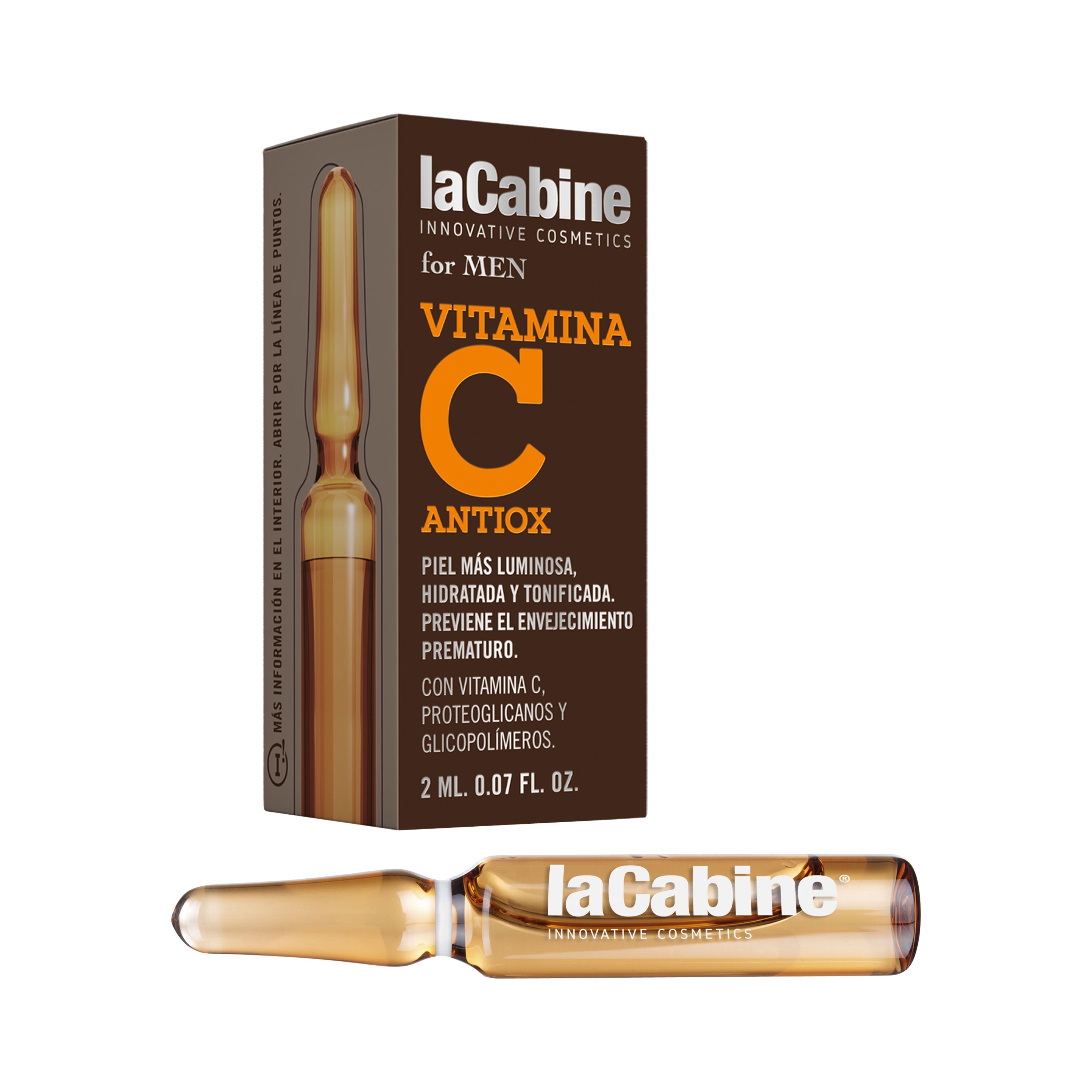 LA CABINE FOR MEN VITAMINA C ANTIOX vyrų veido skystis ampulėje