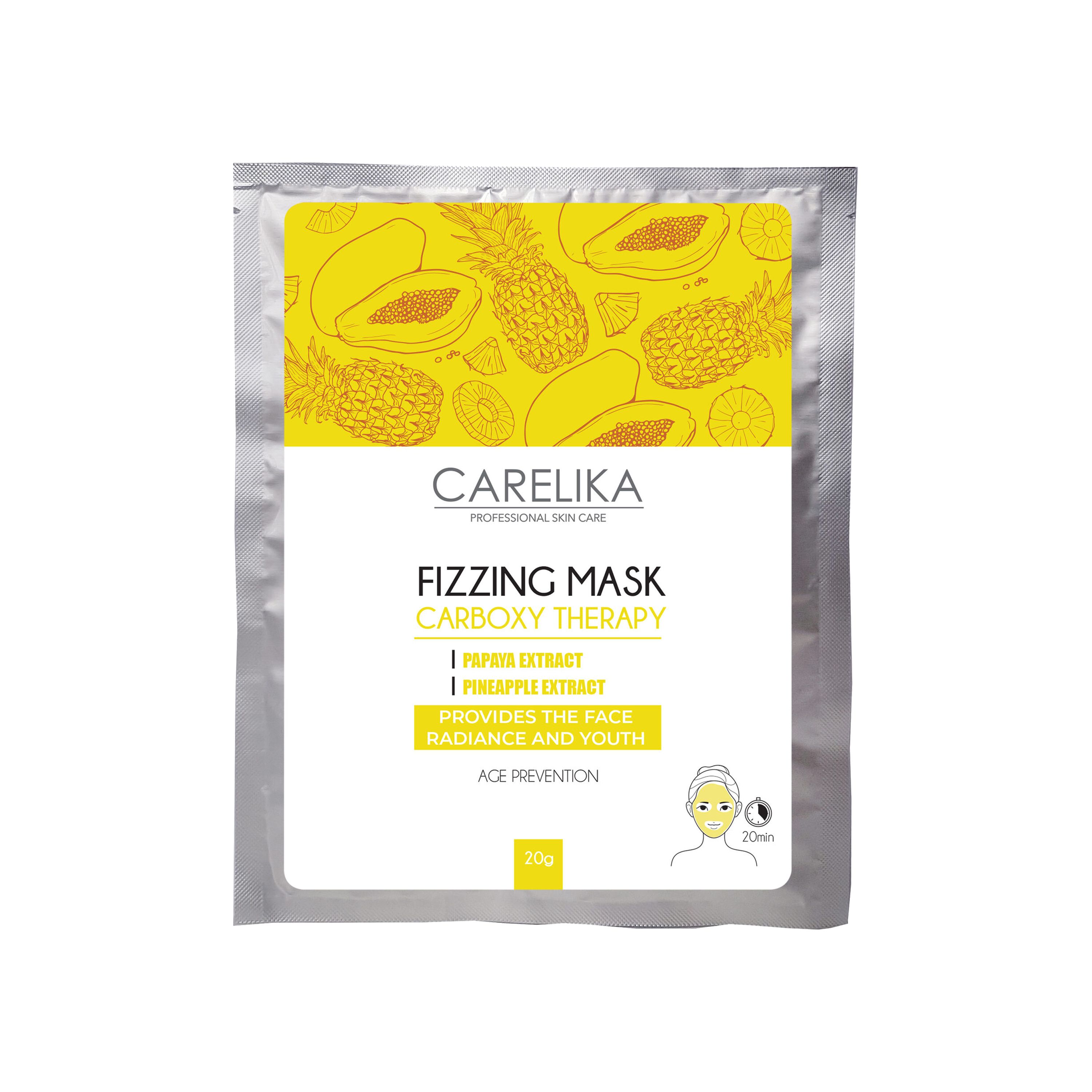 CARELIKA FIZZING CARBOXY THERAPY veido kaukė