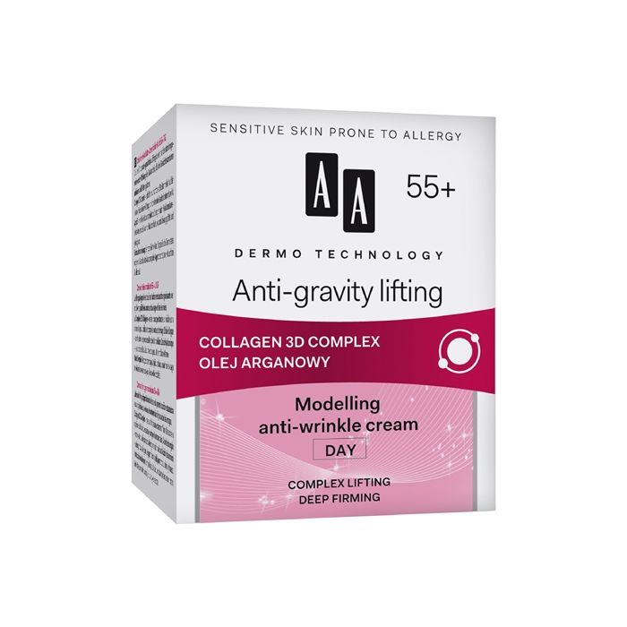 AA 55+ ANTI - GRAVITY LIFTING dieninis kremas, 50 ml