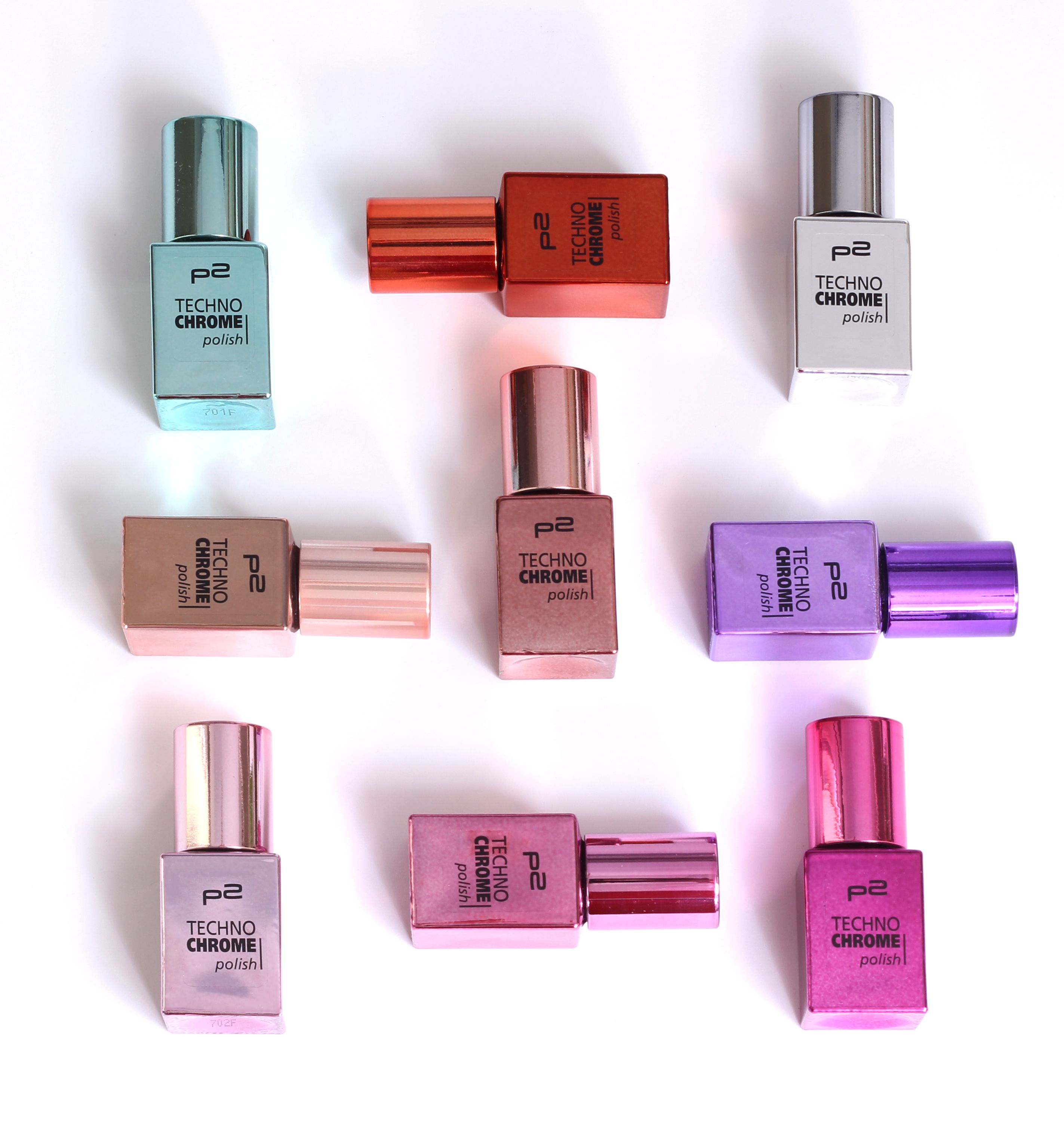 P2 COSMETICS TECHNO CHROME nagų lakas 10 ml