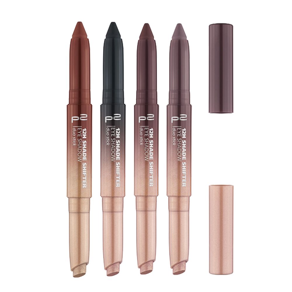 P2 COSMETICS 12H SHADE SHIFTER dvispalvis akių vokų šešėlių pieštukas