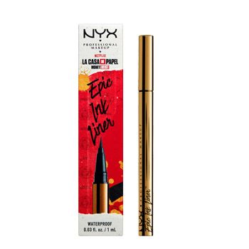NYX PROFESSIONAL MAKEUP LA CASA DE PAPEL EPIC INK akių kontūro skystis su plunksnele