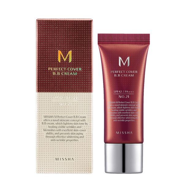 MISSHA PERFECT COVER BB atspalvį suteikiantis veido kremas